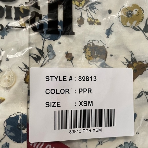 DULUTH TRADING NWT Wrinklefighter Floral Print Tunic Blouse Long Sleeve XS - Picture 3 of 5